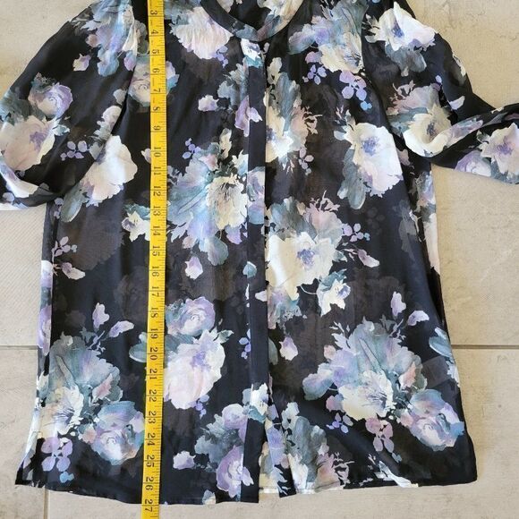 Joie floral  blouse silk 100% size M‎ - Picture 6 of 8